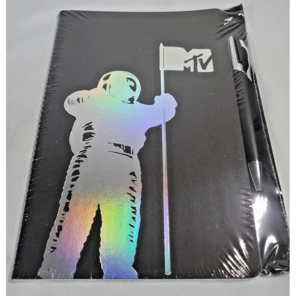MTV NEW Notebook With Pen Music Television Moonman - Picture 1 of 7